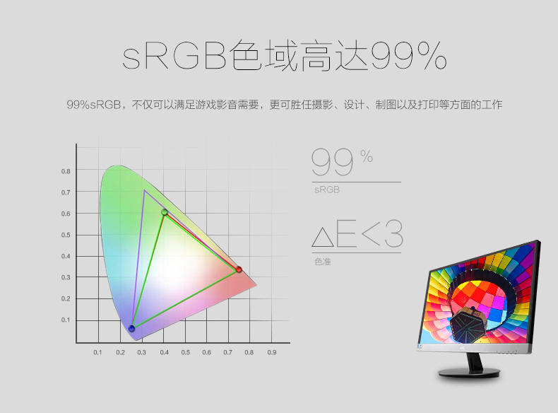 AOC I2769V 27英寸IPS屏电脑液晶显示器 窄边框广视角