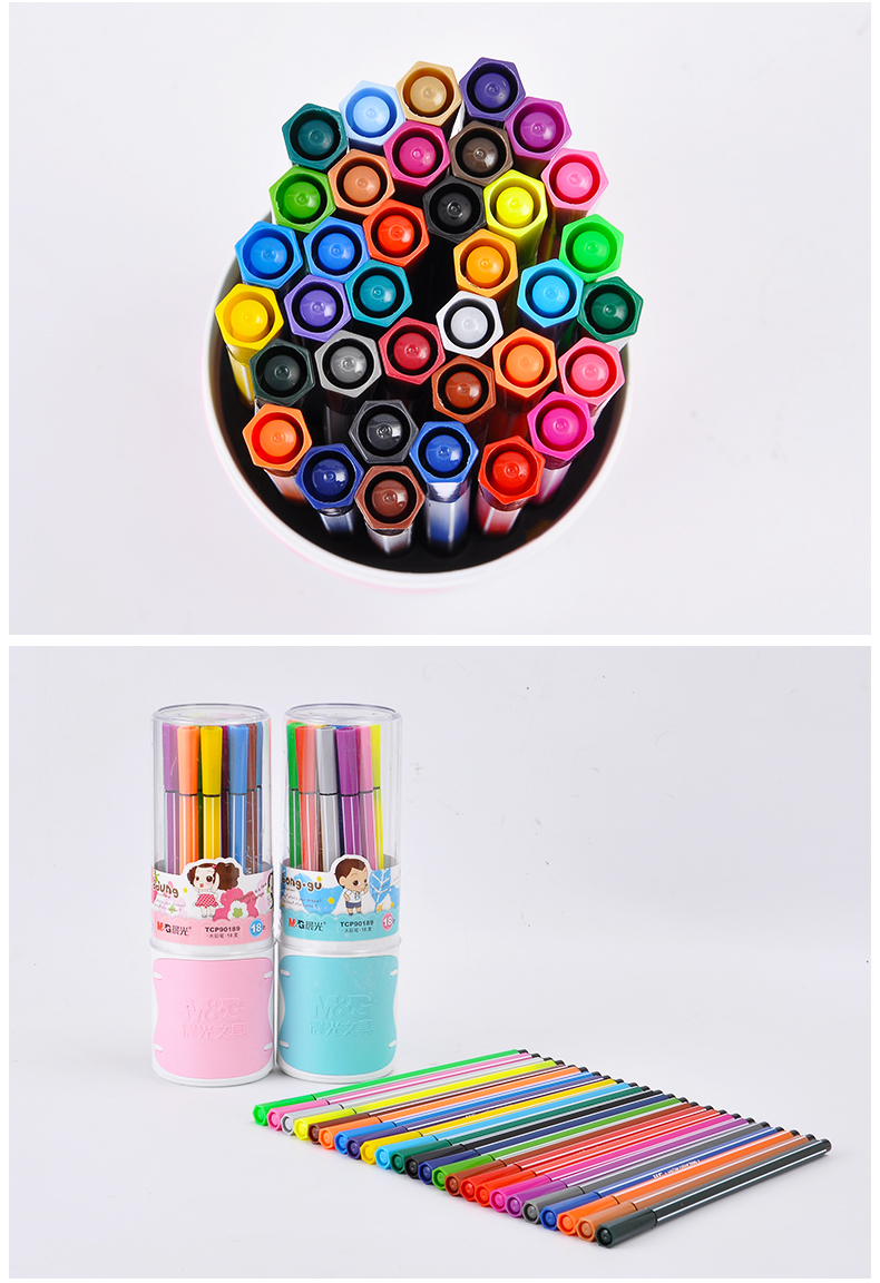 晨光文具 18色可水洗水彩笔TCP90189 彩色绘画画笔 安全无毒