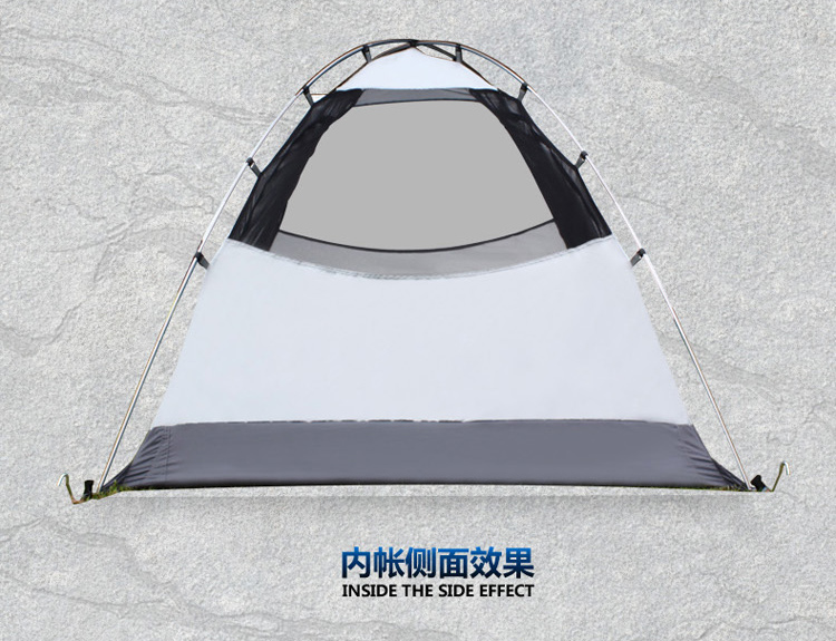 公狼帐篷户外 双人双层 野营装备铝杆速开防雨 野外露营帐篷