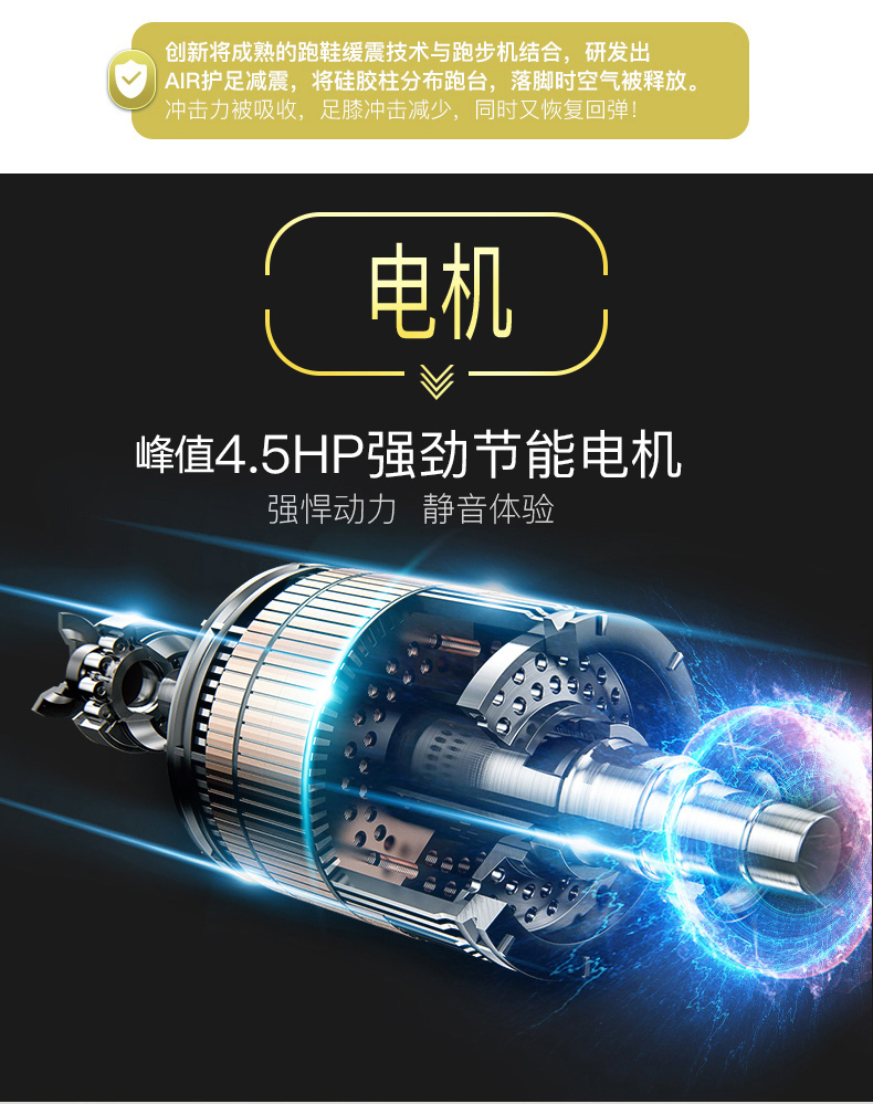 易跑 9600跑步机家用款 静音折叠电动坡度健身器材商用多功能跑步机