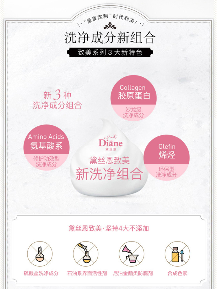 黛丝恩 Moist Diane致美护发素无硅油450ML 日本原装进口