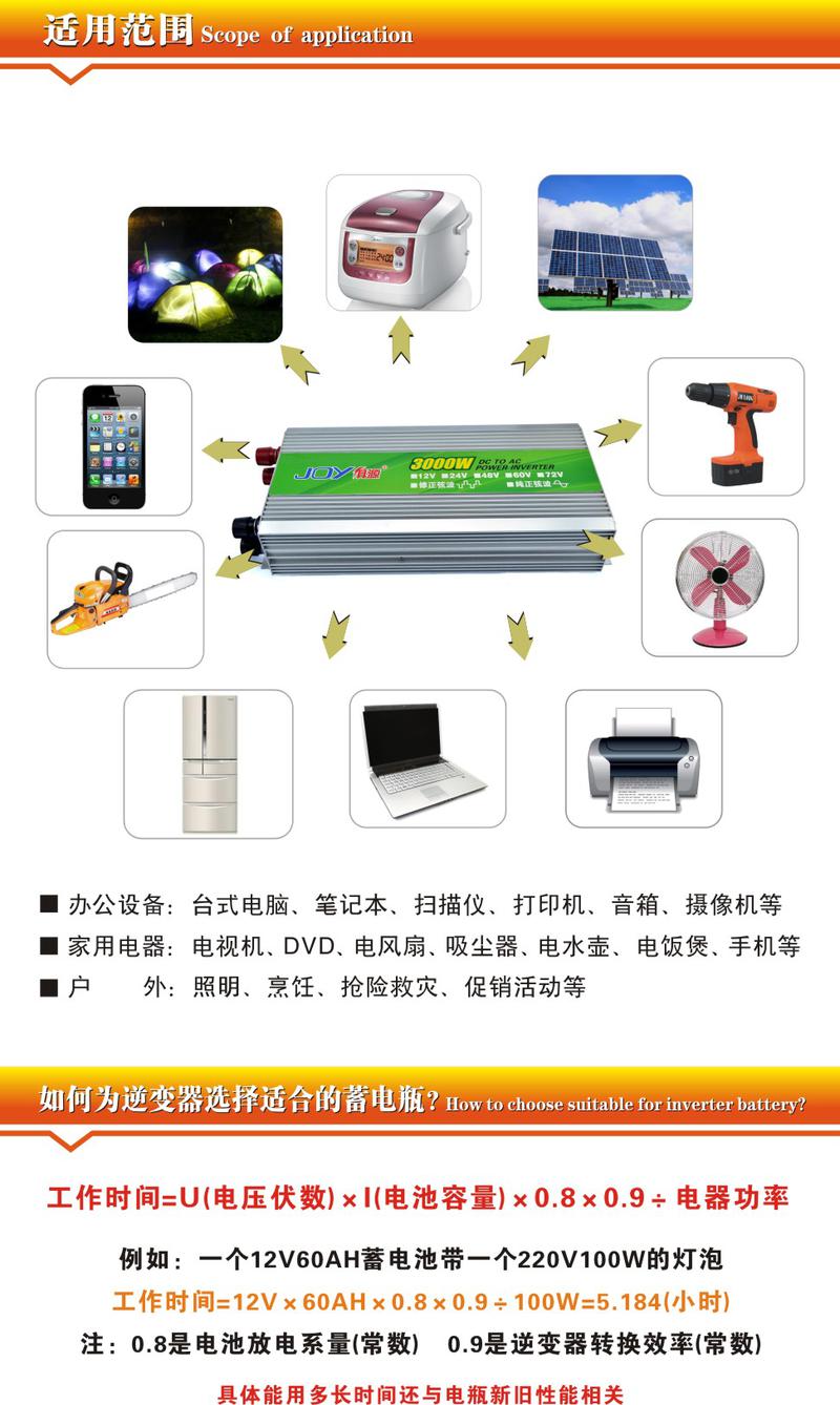 大功率电源转换器48V3000W逆变器（送专用连接线）【复制】