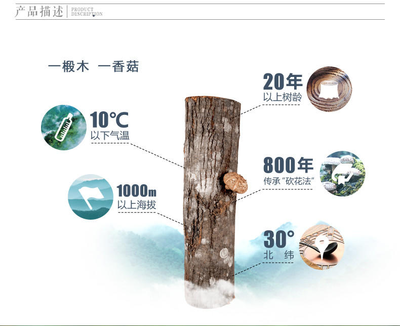 125g 农家土特产 庆元小香菇干货 蘑菇冬菇干货 袋包 买五送一