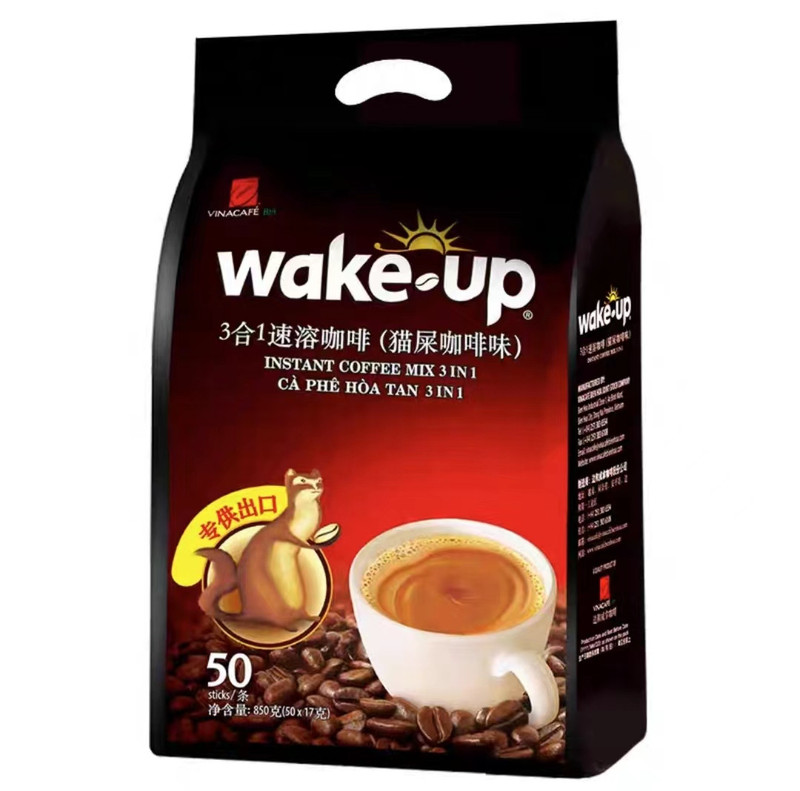 托莱翁/TORREON 越南威拿咖啡wake up 猫屎三合一速溶咖啡 50条