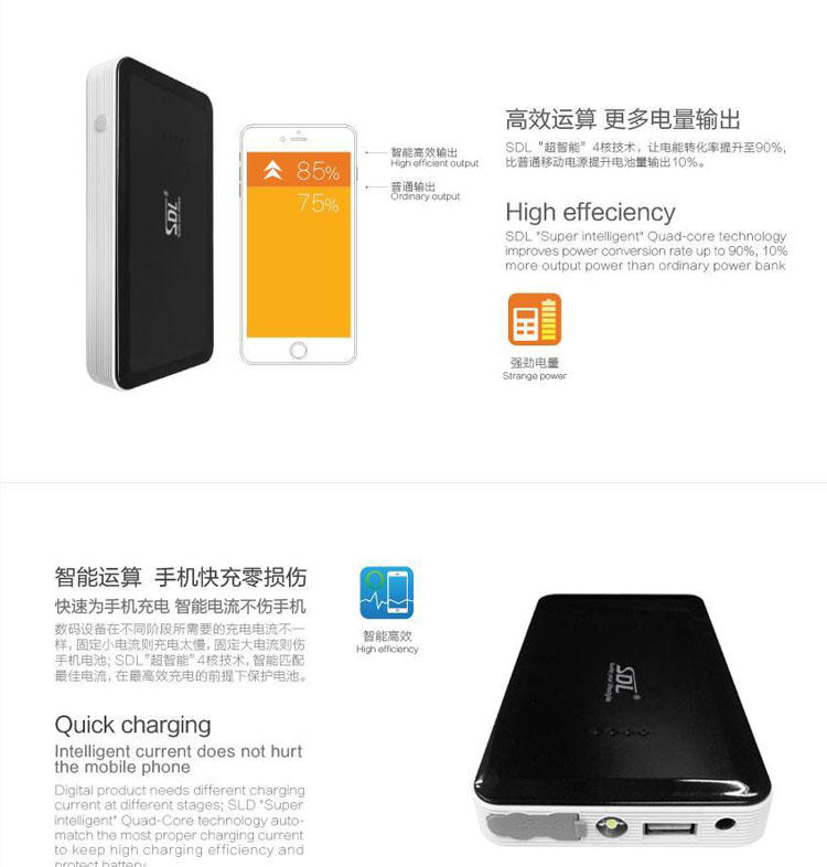 爱德龙（SDL）车载汽车应急启动电源 移动电源 7800mah 车载12V移动电源车用电瓶多功能充电