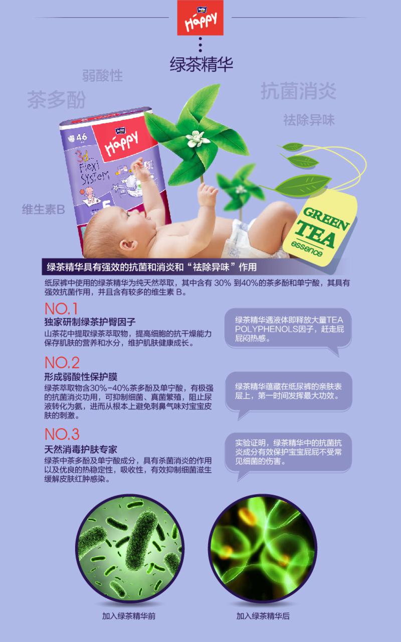 彩盒包装Bella Baby Happy贝拉婴儿纸尿裤/尿不湿/尿片 4号140片