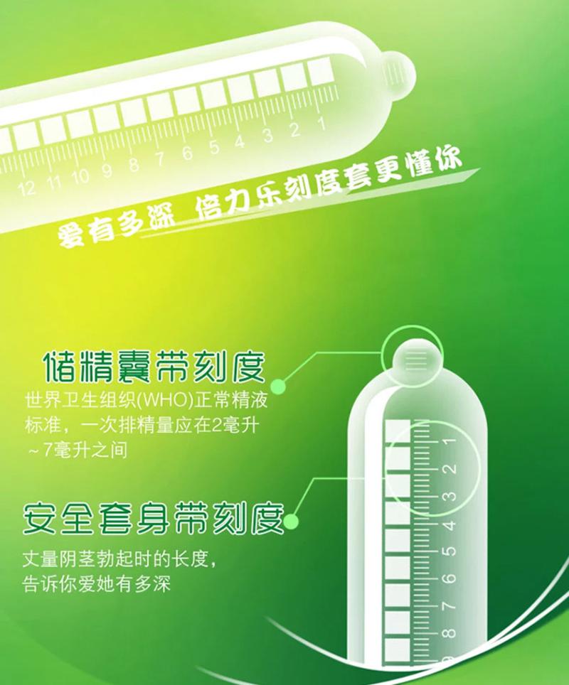 倍力乐刻度套 安全套 10只装避孕套 情趣套套 成人性用品