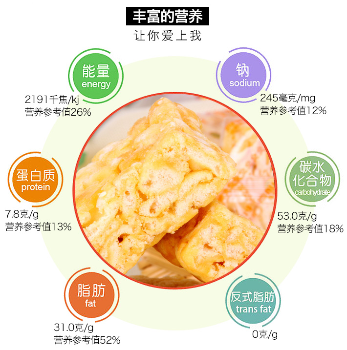 徐福记沙琪玛经典鸡蛋味525g*2袋装休闲饼干零食早餐点香酥奶