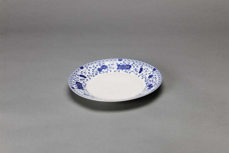 瓷拍 景德镇46头韩式青花餐具套装 悦扬缠枝纹 陶瓷碗盘碟实用组合