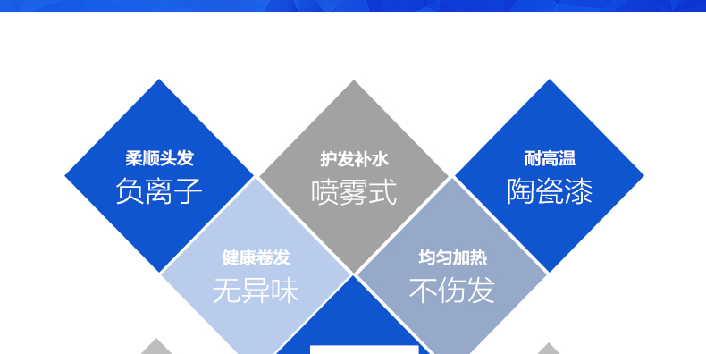 飞科FH6861陶瓷电卷发棒大卷干湿直卷两用烫发直发器不伤发直板夹