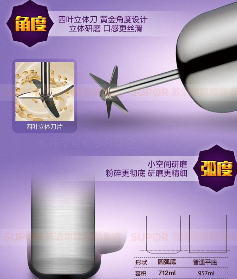 SUPOR/苏泊尔 DJ11B-W16 豆浆机全自动家用 五谷豆将机正品新款