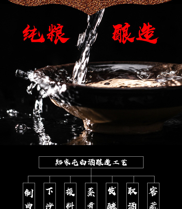 【四平馆】郑家屯 白酒 生态原浆1000ml【2瓶装】 45度 浓香型