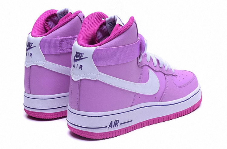 耐克女鞋NIKE AIR FORCE 1 HIGH GS空军一号白粉休闲高帮板鞋653998-501