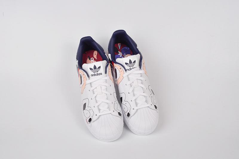 阿迪达斯/ADIDAS ADIDAS三叶草SUPERSTAR 卡通绘画西瓜头板鞋