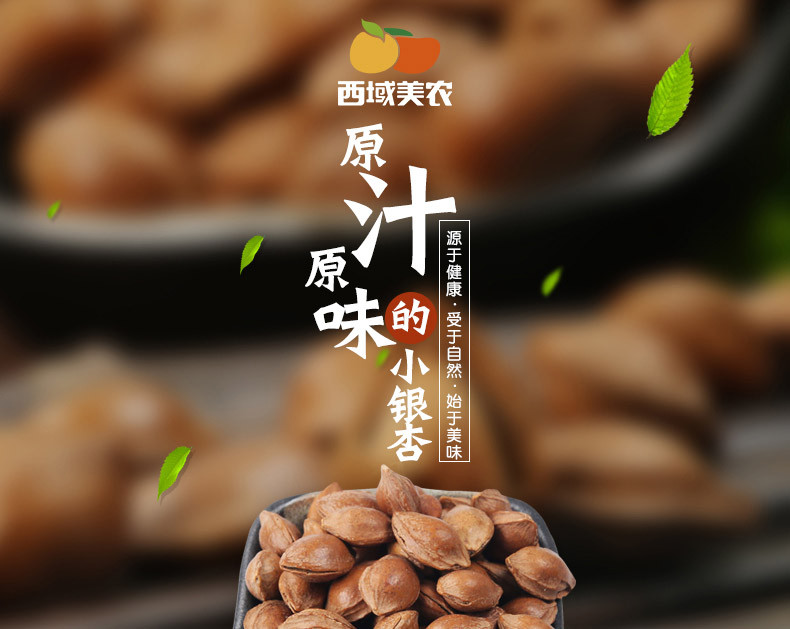 西域美农_小银杏250g 新疆特产坚果白果小银杏果坚果零食