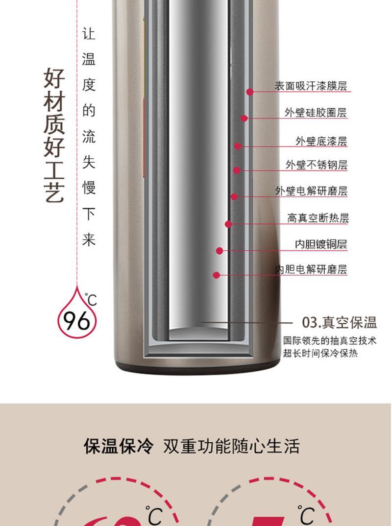 JOHN BOSS 铭爵真空保温杯 HB-CL38