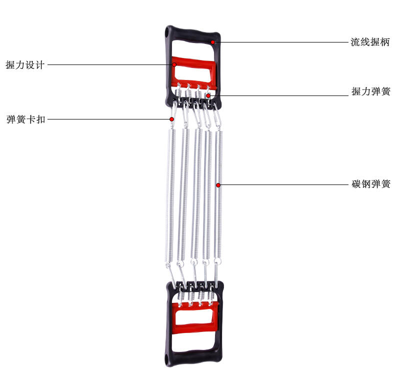 艾米娅多功能拉力器簧弹健身臂力器扩胸器练胸肌健身器材练身器材