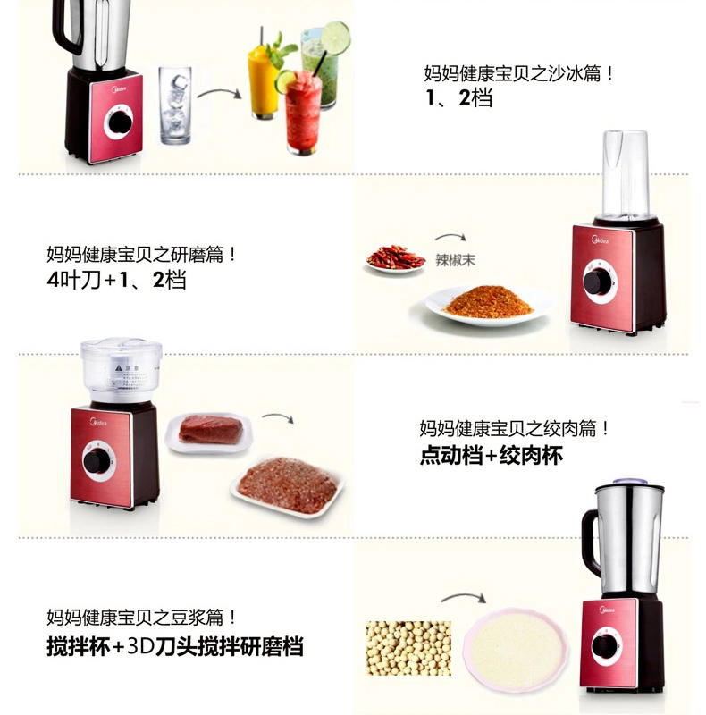 【江西农商】【可卖全国】美的 （Midea）MJ-BL25C5 搅拌机榨汁机【四平电器旗舰店】