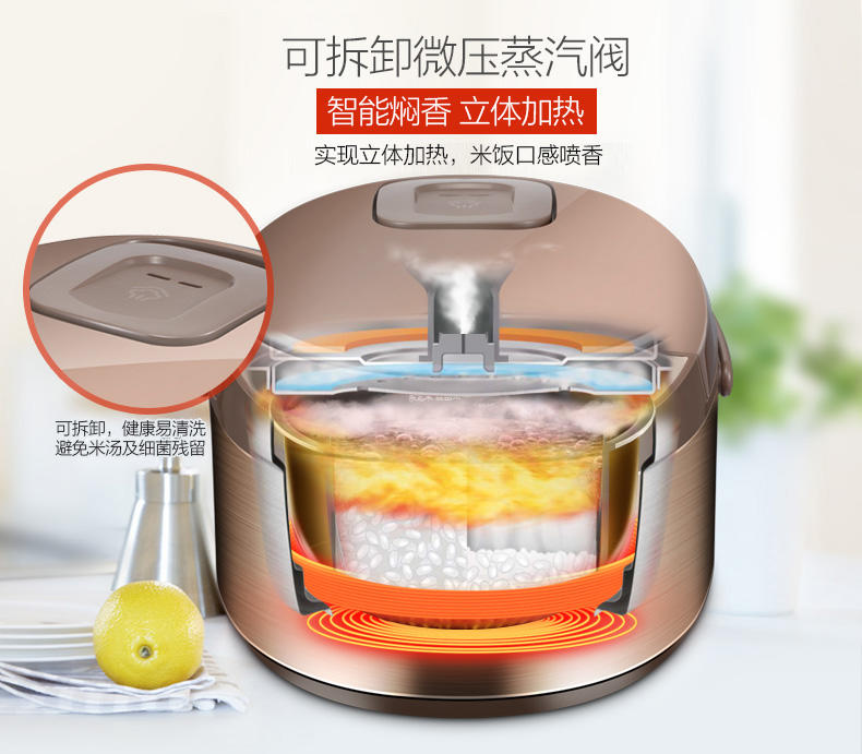 【江西农商】【可卖全国】美的（Midea） MB-WFD4016  4L电饭煲 【四平电器旗舰店】