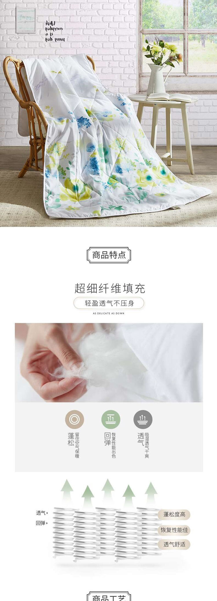 ESPRIT 蔻特恩水洗印花夏被TGT079A 150*200cm