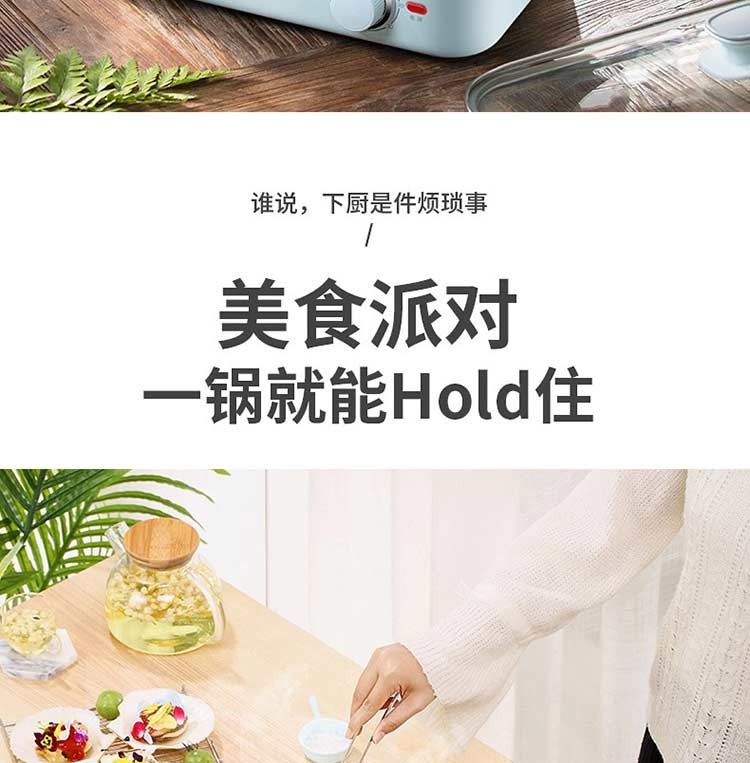 东菱 Donlim 网红款多功能料理锅煎炒蒸煮炖电火锅 DL-5701