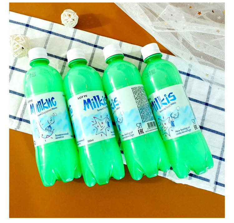 俄罗斯进口 milkis（妙之吻）奶味苏打汽水 500ml