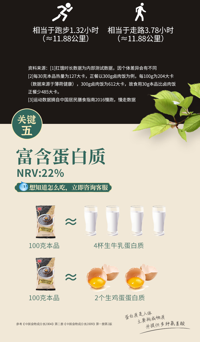 【邮乐农品】【广州馆】精力沛牌  黑芝麻核桃黑豆胚芽代餐粉 300g