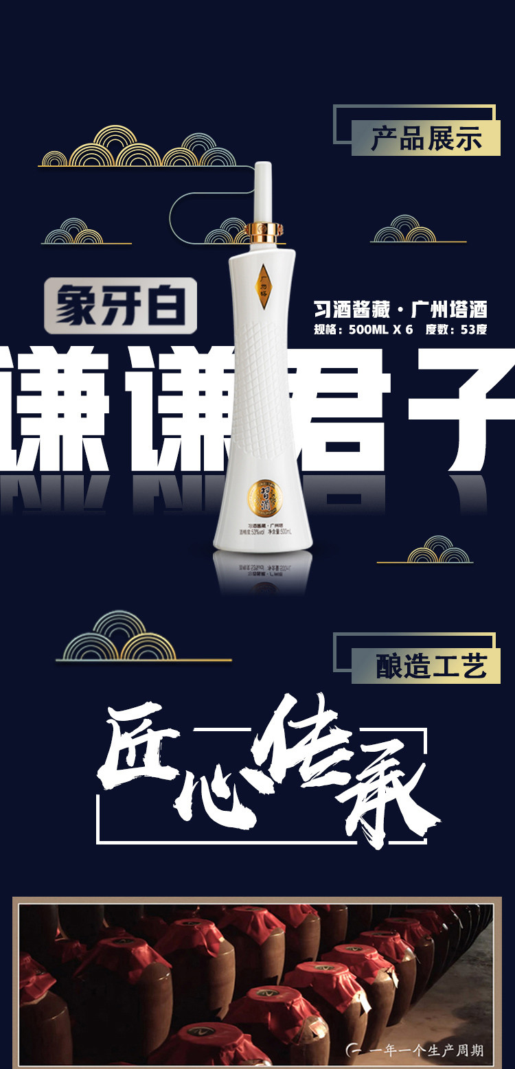 GZT 【广州馆】广州塔酒习酒酱藏·广州塔（53度）500ml/瓶（多规格可选）