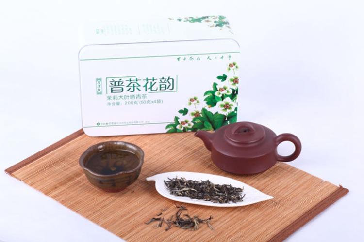 七彩云南普洱茶生茶 庆沣祥普茶花韵 茉莉味庆丰祥散茶200g（生）