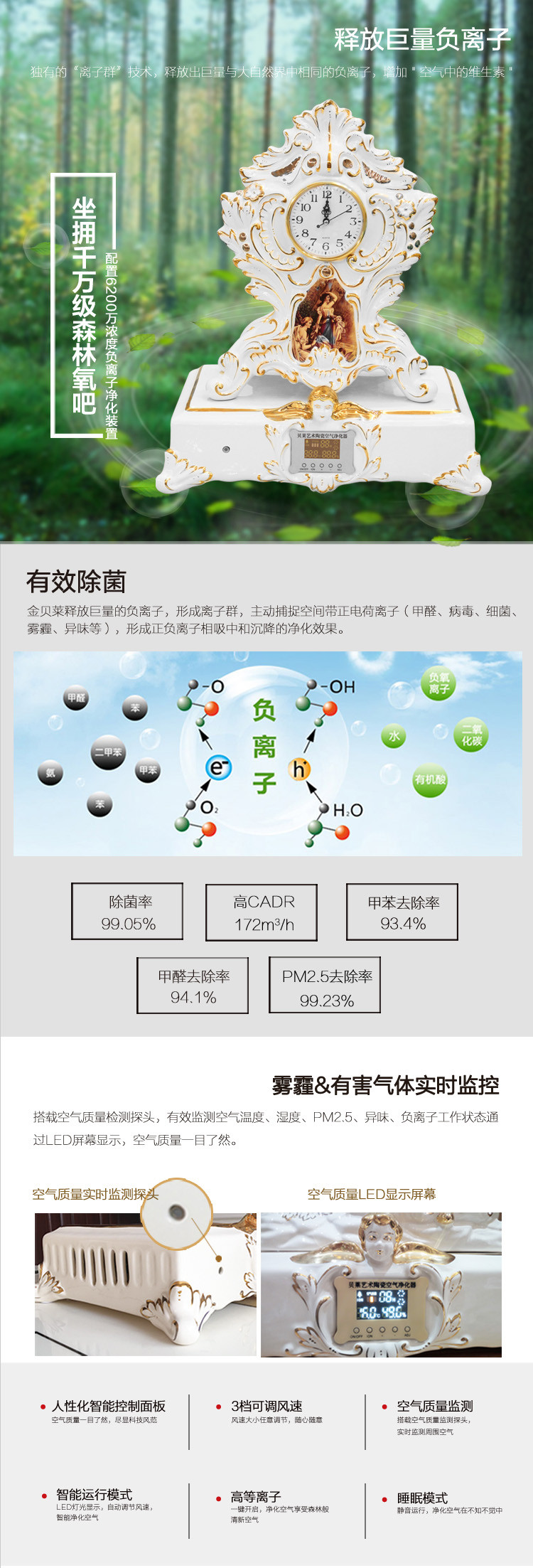 金贝莱 艺术空气净化器7W BL-08/09/10/11