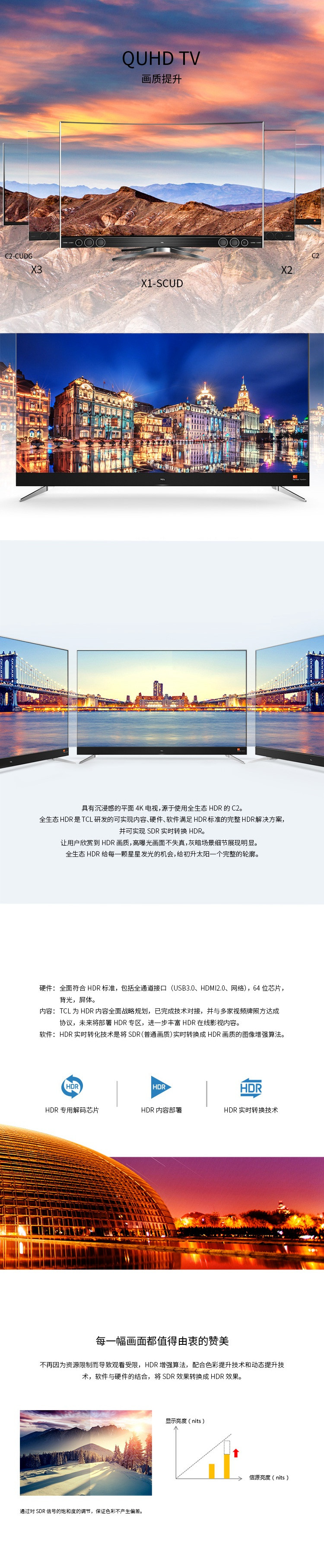 TCL 60C2 60英寸RGB真4K超高清 64位34核智能电视（黑色）