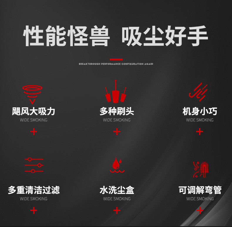 先科 吸尘器BW-X6家用大功率手持迷你小型地毯除螨吸尘机