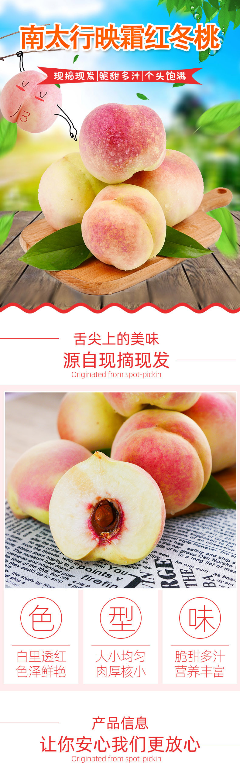 农家自产 南太行映霜红冬桃约3.8斤 6个  新鲜水果甜桃冬桃脆桃毛桃