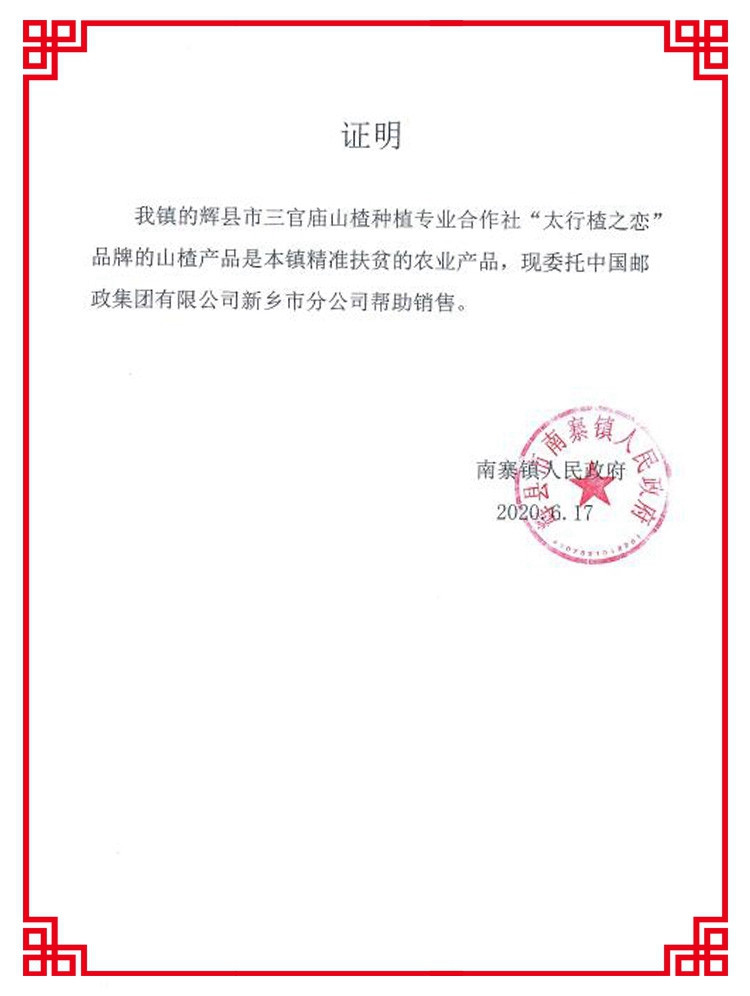 【消费扶贫】南寨镇特产 太行楂之恋 山楂冻块400克*2包消食开胃 办公室休闲零食