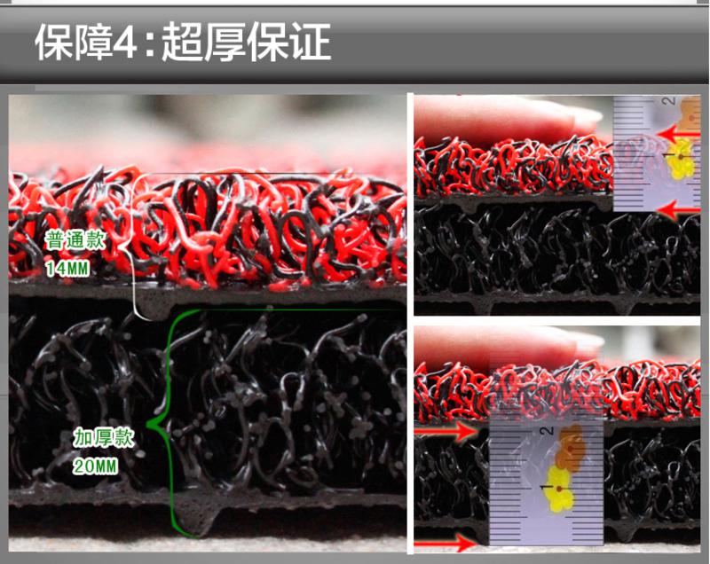 凌匠 汽车丝圈脚垫环保PVC加厚 保时捷911 卡宴 帕纳美拉专用