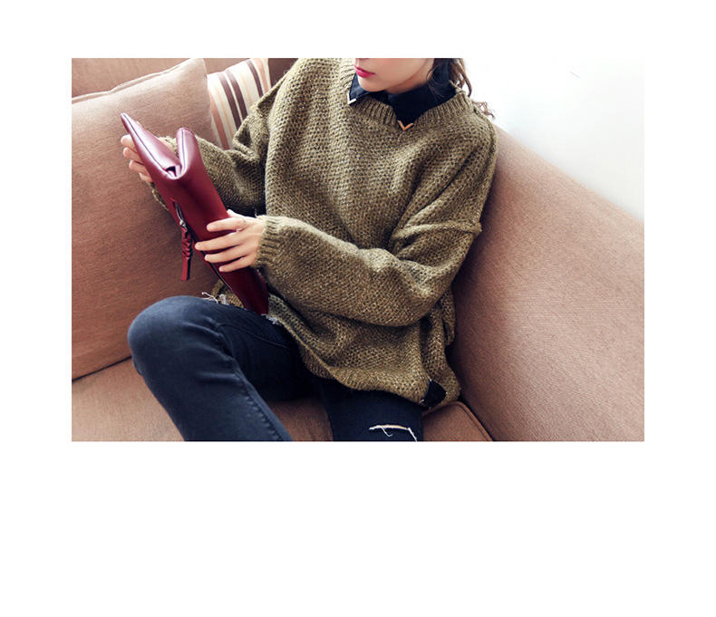 JEANE-SUNP2016秋装欧货秋季新品宽松针织衫套头毛衣休闲韩版长袖女装