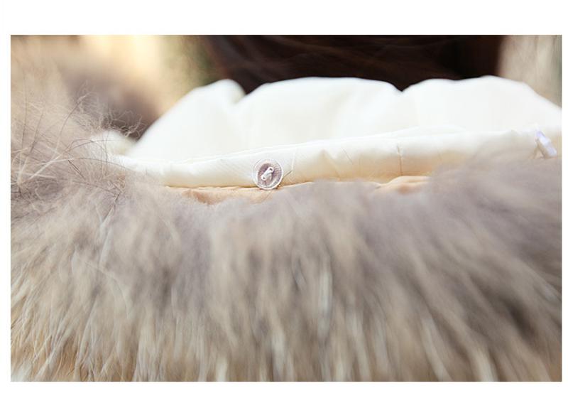 JEANE-SUNP2016新款冬装貉子毛领羽绒衣外套时尚韩版修身轻薄短款羽绒服女潮