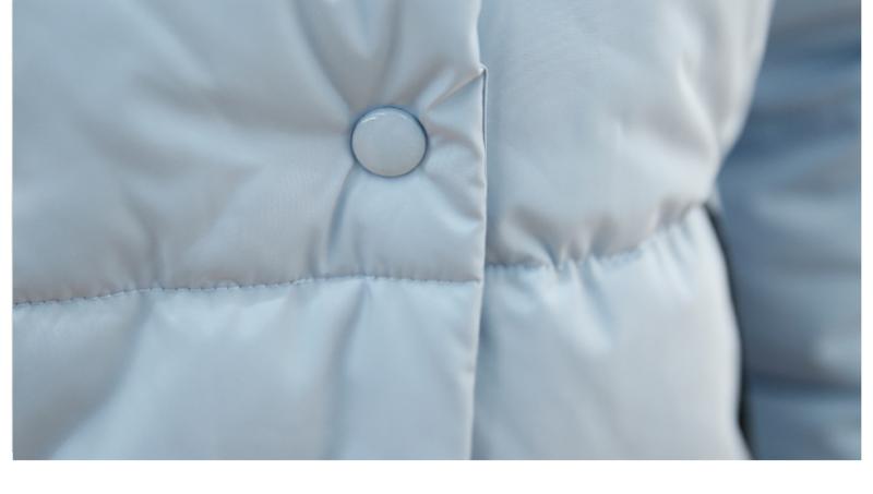 JEANE-SUNP2016冬装新款羽绒棉外套韩版长款棉袄连帽长袖加厚棉衣纯色棉服女