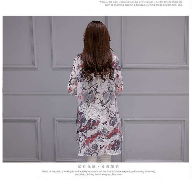JEANE-SUNP2016年夏季新款潮流韩版圆领印花修身显瘦中长款短袖连衣裙