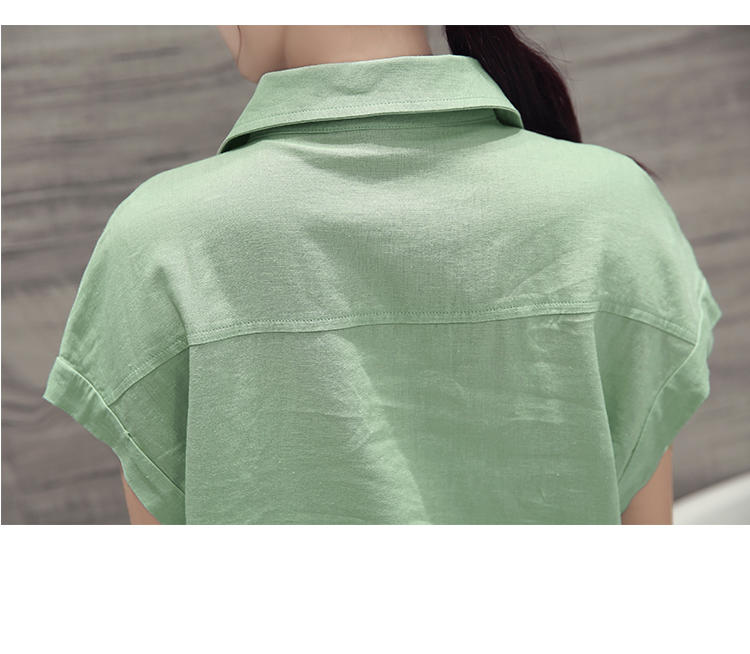 JEANE-SUNP2016夏季短袖常规款女装直筒新款百搭棉专柜衬衣女士衬衫