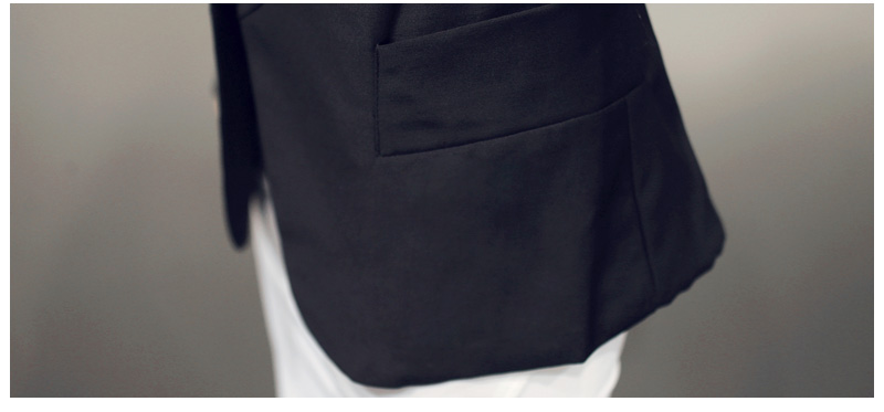 JEANE-SUNP2016年秋季修身成熟优雅时尚纯色西装西装领外套