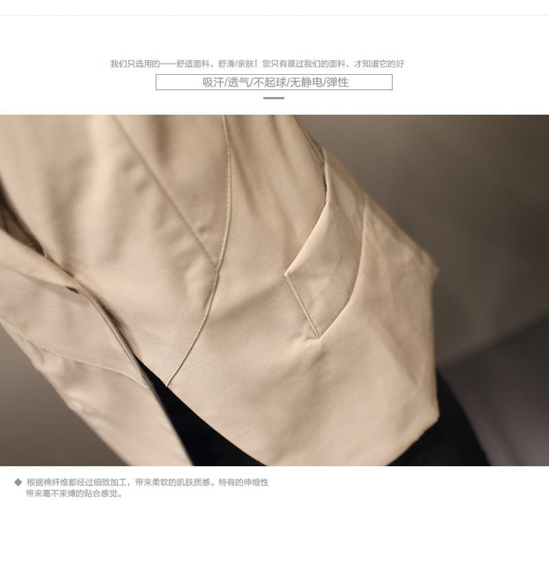 JEANE-SUNP2016年秋季修身长袖西装纯色优雅时尚百搭办公室外套