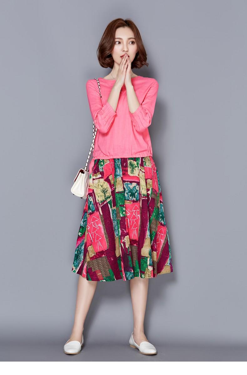 JEANE-SUNP2016秋装新款长袖套裙韩版修身气质女装两件套棉麻连衣裙女长裙