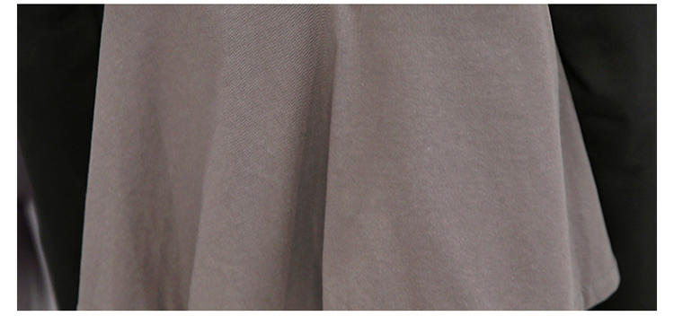 JEANE-SUNP 2016秋季长袖假两件套气质时尚女装韩版纯色连衣裙大码显瘦圆领OL