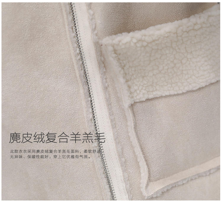 JEANE-SUNP 2016年冬季纯色简约时尚潮流拉链通勤短外套长袖大衣
