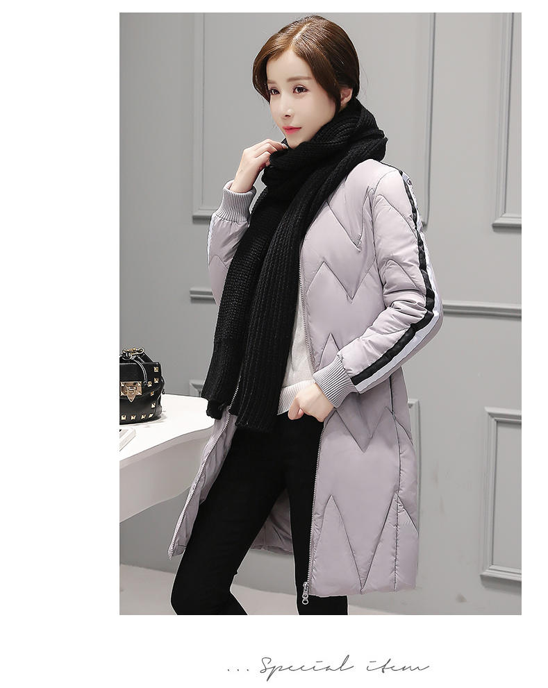 JEANE-SUNP 2016年冬季韩版羽绒棉服加厚中长款大码显瘦女装时尚棉袄外套潮