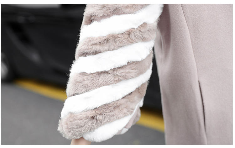 JEANE-SUNP 2016年冬季长袖中长款呢子大衣 圆领纯色甜美毛呢外套