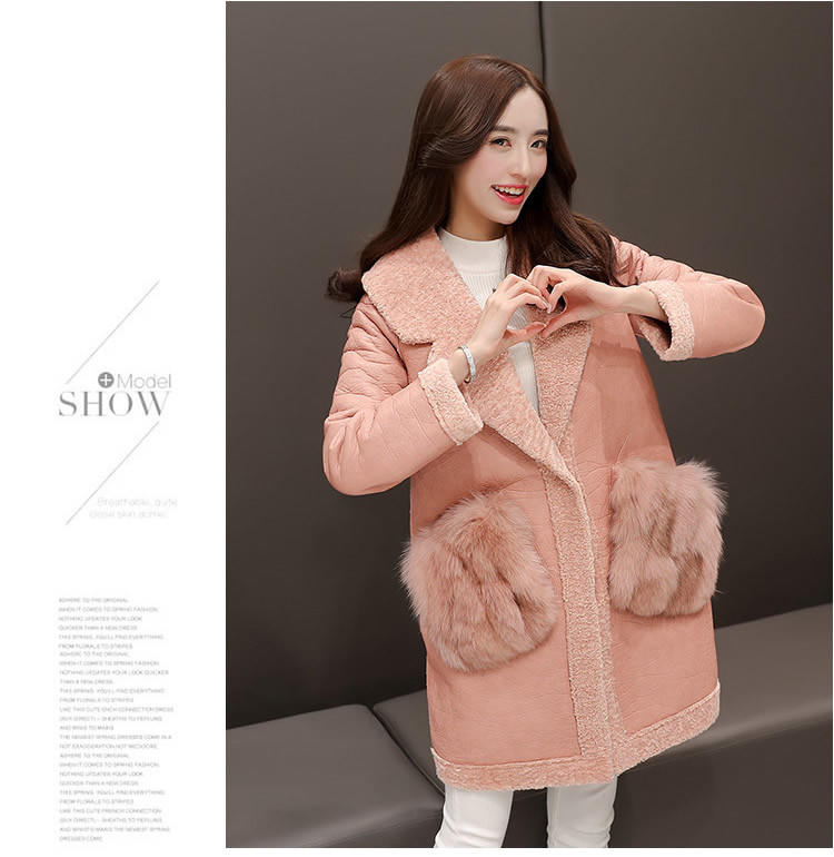 JEANE-SUNP 2016年冬季时尚粗花呢优雅韩版纯色通勤毛呢外套