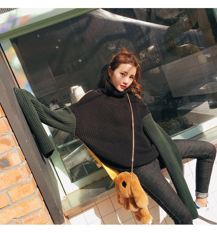 JEANE-SUNP 2016年冬季韩版百搭长袖时尚甜美针织衫毛衣