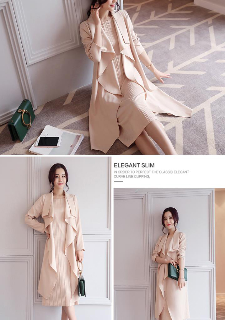 JEANE-SUNP 春装新款女外套时尚套装名媛气质休闲两件套韩版连衣裙